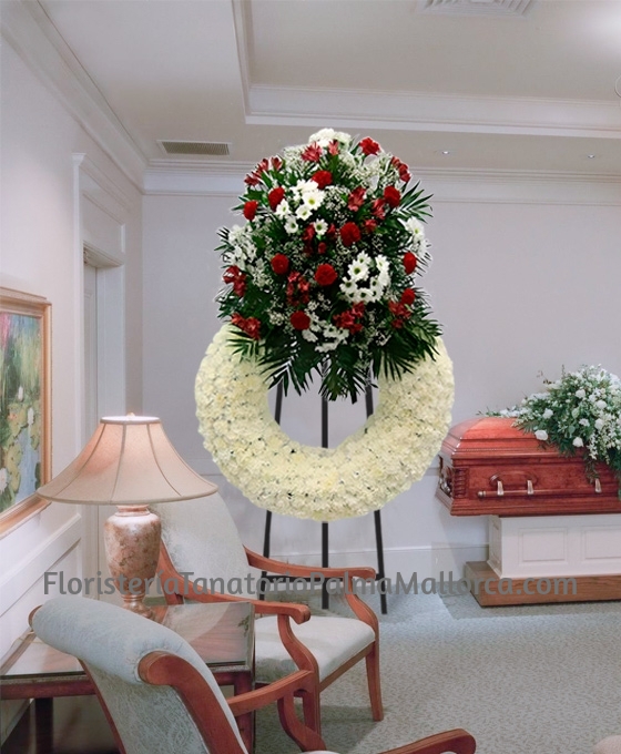 Corona funeraria Básica clavel